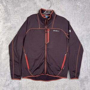 Eddie Bauer Jacket Mens M First Ascent FreeHeat Sandstone Tech Grid Fleece
